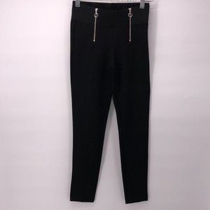 Zara Trafaluc Collection Small Double Zip Black Skinny Pants